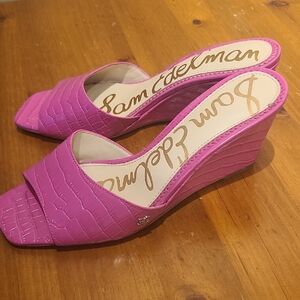 Sam Edelman Vibrant Pink Wedge Heels